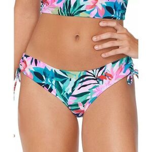 Raisins Juniors' Luna Tropical-Print Side-Tie Bikini Bottoms NEW NWT